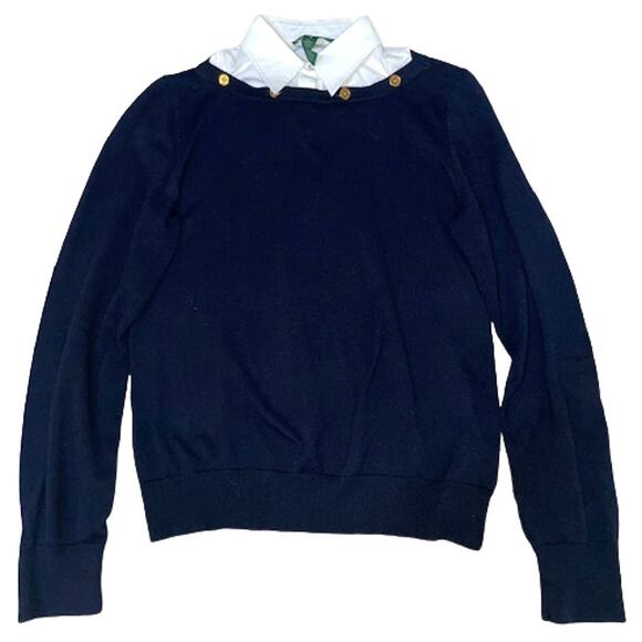Lauren Ralph Lauren Dark Navy sweater NWOT Sz M - Picture 1 of 3